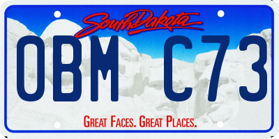 SD license plate 0BMC73