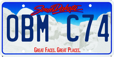 SD license plate 0BMC74