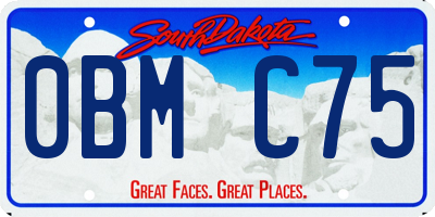 SD license plate 0BMC75