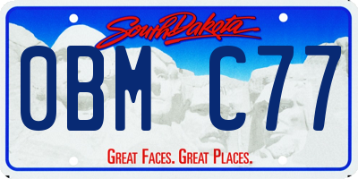 SD license plate 0BMC77