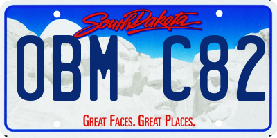 SD license plate 0BMC82