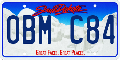 SD license plate 0BMC84