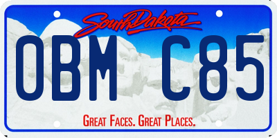 SD license plate 0BMC85