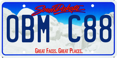SD license plate 0BMC88