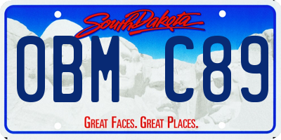 SD license plate 0BMC89