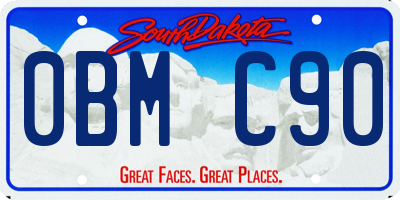SD license plate 0BMC90