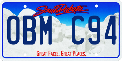 SD license plate 0BMC94
