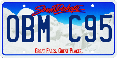 SD license plate 0BMC95