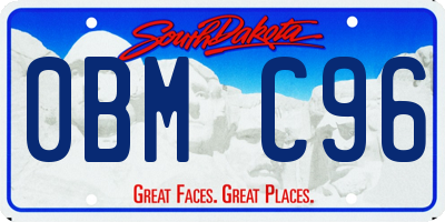 SD license plate 0BMC96