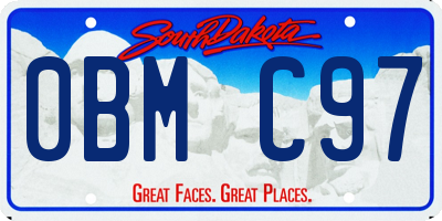 SD license plate 0BMC97