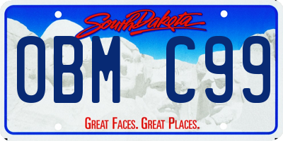 SD license plate 0BMC99