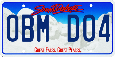 SD license plate 0BMD04