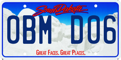 SD license plate 0BMD06