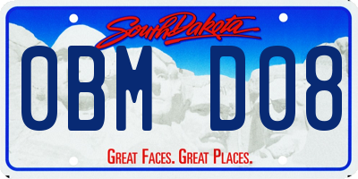 SD license plate 0BMD08