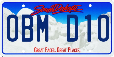 SD license plate 0BMD10