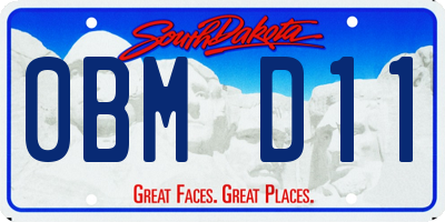 SD license plate 0BMD11