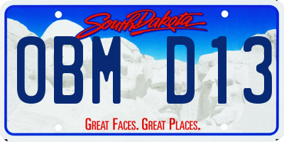 SD license plate 0BMD13