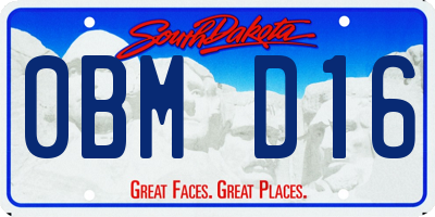 SD license plate 0BMD16