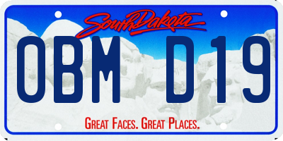 SD license plate 0BMD19