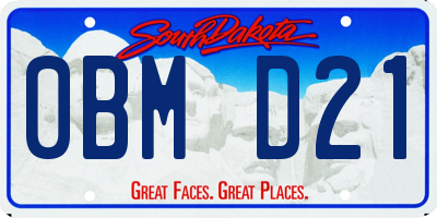 SD license plate 0BMD21