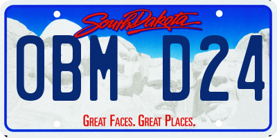 SD license plate 0BMD24