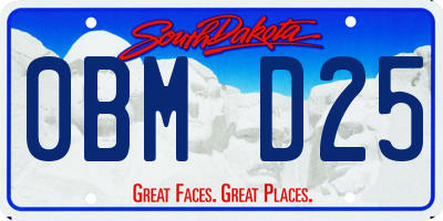 SD license plate 0BMD25
