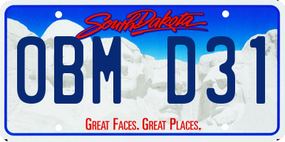 SD license plate 0BMD31