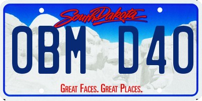 SD license plate 0BMD40