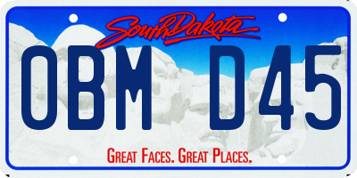 SD license plate 0BMD45