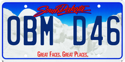 SD license plate 0BMD46