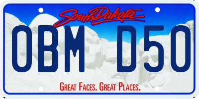 SD license plate 0BMD50