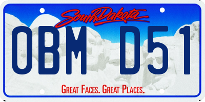 SD license plate 0BMD51