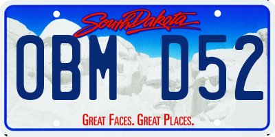 SD license plate 0BMD52