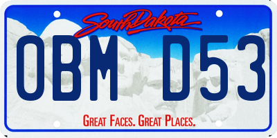 SD license plate 0BMD53