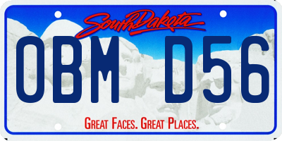 SD license plate 0BMD56