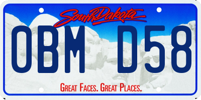 SD license plate 0BMD58