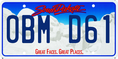 SD license plate 0BMD61