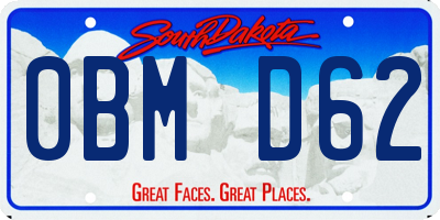 SD license plate 0BMD62