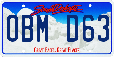 SD license plate 0BMD63