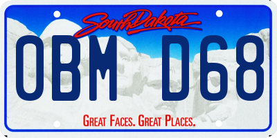 SD license plate 0BMD68