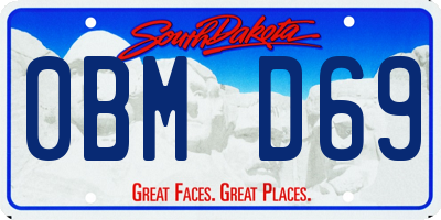 SD license plate 0BMD69