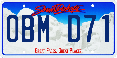 SD license plate 0BMD71