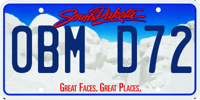 SD license plate 0BMD72