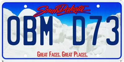 SD license plate 0BMD73