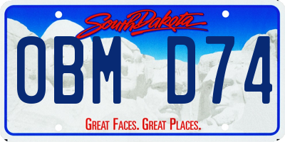 SD license plate 0BMD74