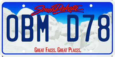 SD license plate 0BMD78