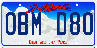 SD license plate 0BMD80