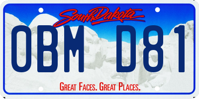 SD license plate 0BMD81
