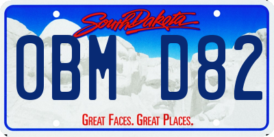 SD license plate 0BMD82