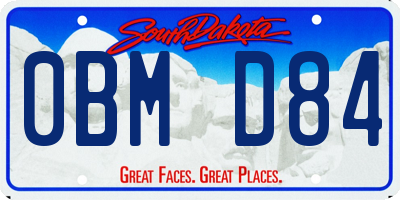 SD license plate 0BMD84